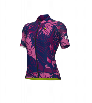 Letní cyklistický dámský dres Alé Cycling Leaf PR-S fialový/růžový