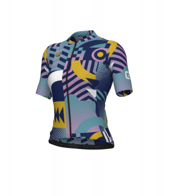 Letní cyklistický dres dámský Alé Cycling PR-E GAMES růžový/modrý