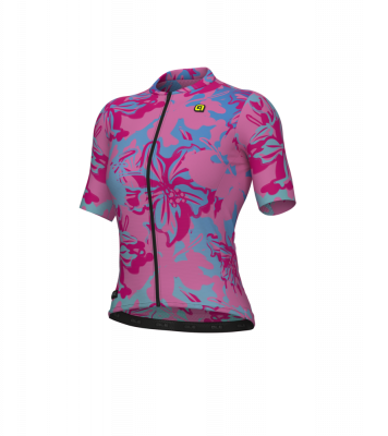 Letní cyklistický dres dámský Alé Cycling PR-E Honolulu růžový