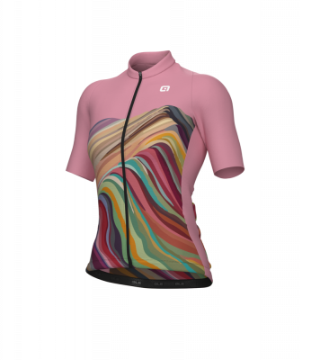 Letní cyklistický dres Alé Cycling PR-E Rainbow dámský růžový