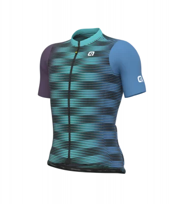 Letní cyklistický pánský dres Alé Cycling Dinamica Pragma zelený/modrý/fialový