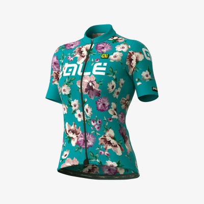 Letní cyklistický dres dámský ALÉ GRAPHICS PRR FIORI LADY světlemodrý