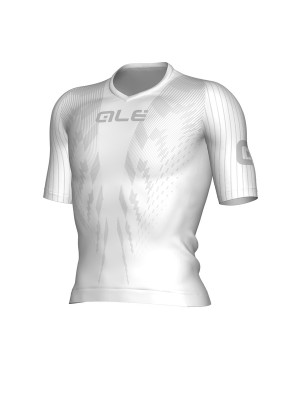 Letní cyklistické funkční tričko pánské Alé Baselayer Pro Race bílé