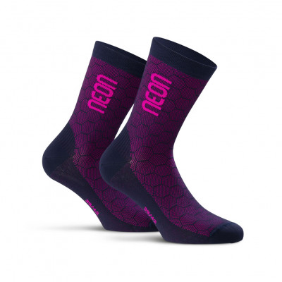 Ponožky NEON 3D fialové/modré