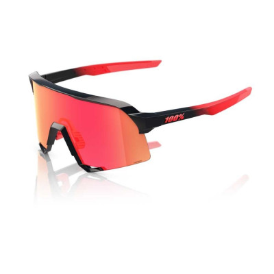 Cyklistické brýle 100% S3 - Elly 24 LE - Gloss Black Matte Red - HiPER Fire Red Mirror