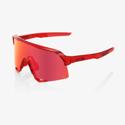 Cyklistické brýle 100% S3 LE - Peter Sagan - Gloss Translucent Red / Hiper Red Mirror lens červené