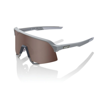 Cyklistické brýle 100% S3 Soft Tact Stone Grey HiPER Crimson Silver Mirror Lens šedé