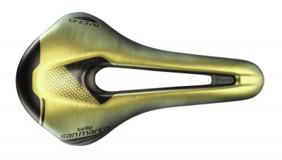 Cyklistické sedlo Selle SanMarco Shortfit 2.0 Open-Fit Racing Wide Iridescent Gold