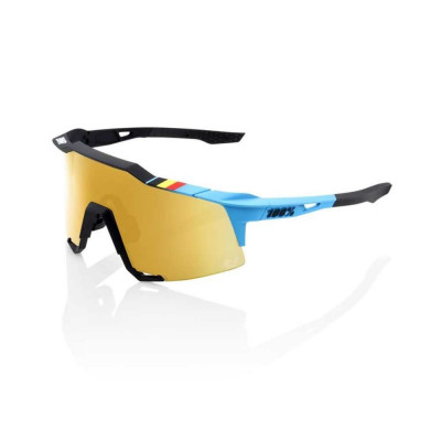 Cyklistické brýle 100% Speedcraft - BWR Black - Soft Gold Mirror Lens