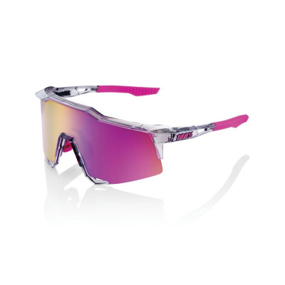 Cyklistické brýle 100% Speedcraft - Polished Translucent Grey - Purple Multilayer Mirror Lens