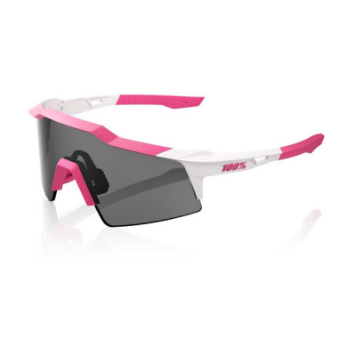 Cyklistické brýle 100% Speedcraft SL - Puddy Pink White - Smoke