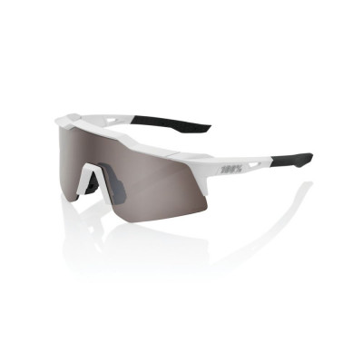 Cyklistické brýle 100% Speedcraft XS - Matte White - HiPER Silver Mirror Lens