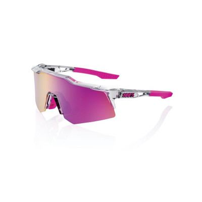 Cyklistické brýle 100% Speedcraft XS - Polished Translucent Grey - Purple Multilayer Mirror Lens