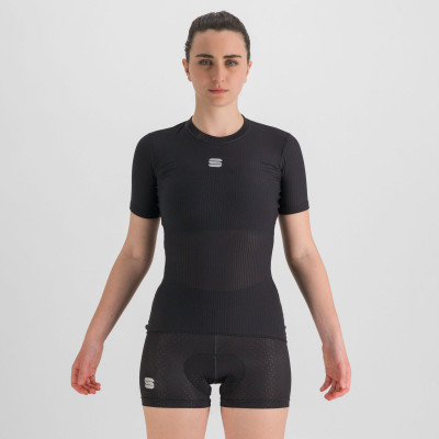Zimní cyklistické funkční triko s krátkým rukávem dámské Sportful BodyFit Pro černé
