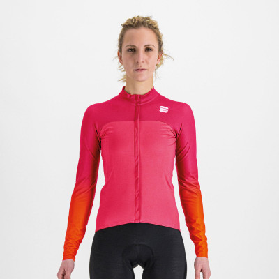 Zimní cyklistický dámský dres Sportful Bodyfit Pro Thermal malinový/rudý