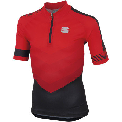 Letní cyklistický dres dětský Sportful Chevron červený/černý
