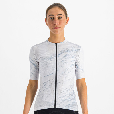Letní cyklistický dres dámský Sportful Cliff Supergiara bílý/šedý