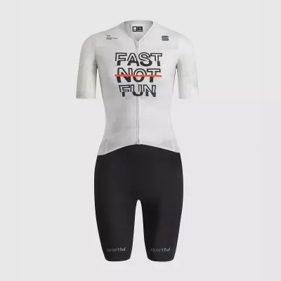 SPORTFUL FAST NOT FUN dámska gravel kombinéza biela, čierna