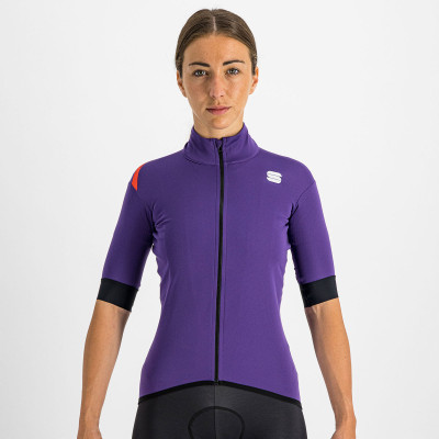 Cyklistická dámská bunda s krátkym rukávem Sportful Fiandre Light NoRain fialová