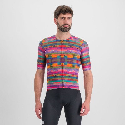 Letní cyklistický dres pánský Sportful Glitch Bomber multicolor