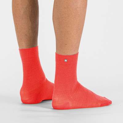 Zimní cyklistické dámské ponožky Sportful Matchy Wool červený grepfruit