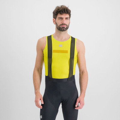 Letní cyklistické funkční triko bez rukávů pánské Sportful Pro Baselayer žluté