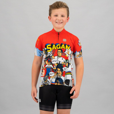 Letní cyklistický dres dětský Sportful Super Peter červený