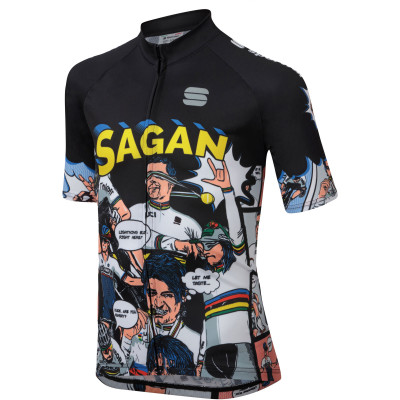 Letní cyklistický dres dětský Sportful Super Peter černý