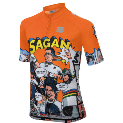 Letní cyklistický dres dětský Sportful Super Peter oranžový