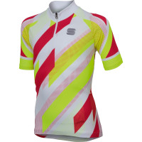Sportful Volt detský cyklo dres biely/čerešňový/žltý_orig