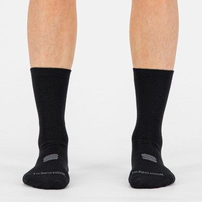 Zimní cyklistické ponožky dámské Sportful Wool 18 černé/antracitové