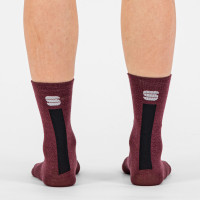 Sportful WOOL W 16 dámske ponožky tmavočervené/čierne_alt0