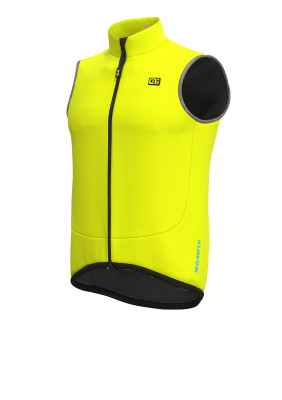 Větru a voděodolná pánská cyklistická vesta Alé Cycling Klimatik K-SMART žlutá