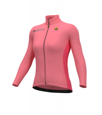 Zateplený cyklistický dres dámský Alé Cycling Fondo 2.0 Solid růžový
