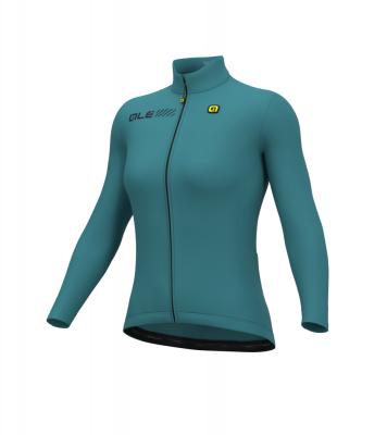 Zateplený cyklistický dres dámský Alé Cycling Solid Fondo 2.0 tyrkysový