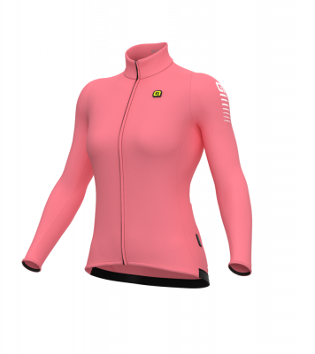 Zateplený cyklistický dres dámský Alé Cycling Warm Race R-EV1 růžový