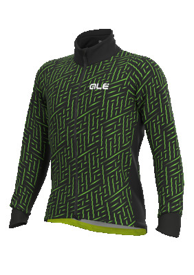 Zimní cyklistická bunda ALÉ pánská PR-R GREEN BOLT černá/zelená