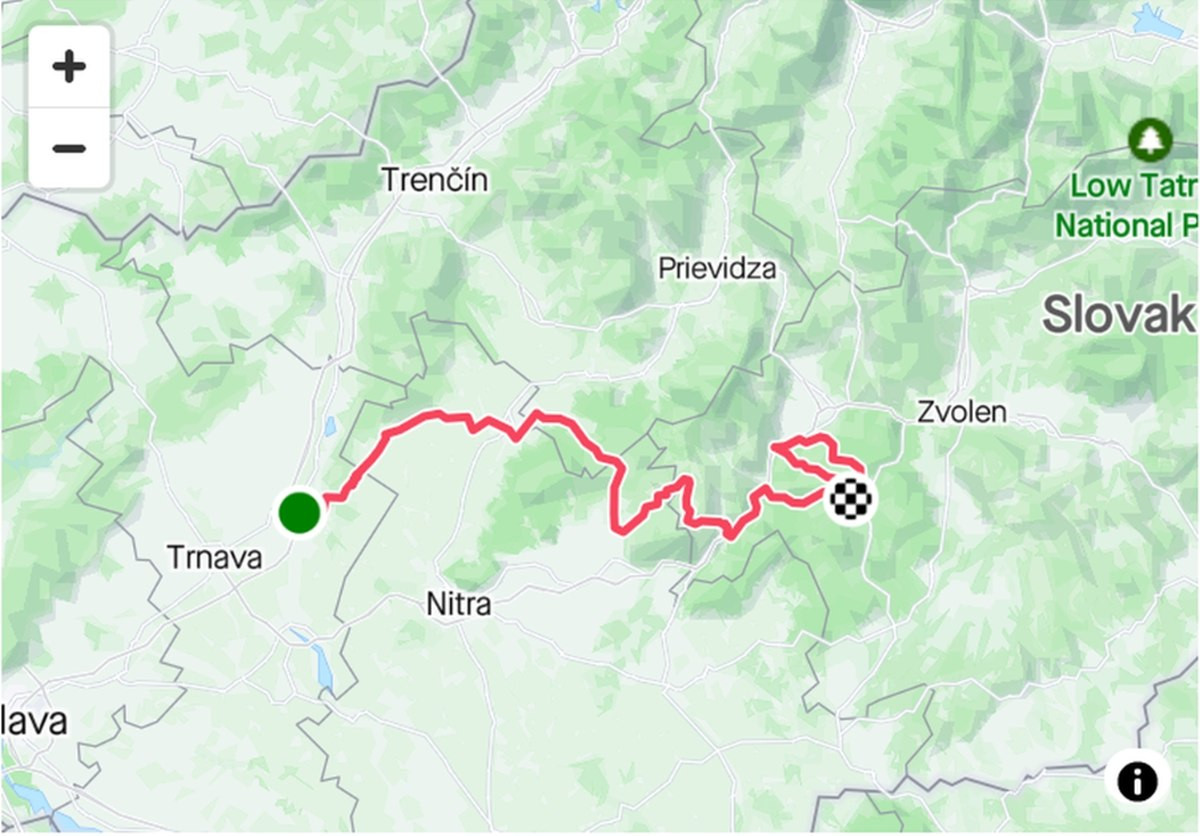 Online mapy pro cyklovýlety Cyklistická trasa pro začátečníky