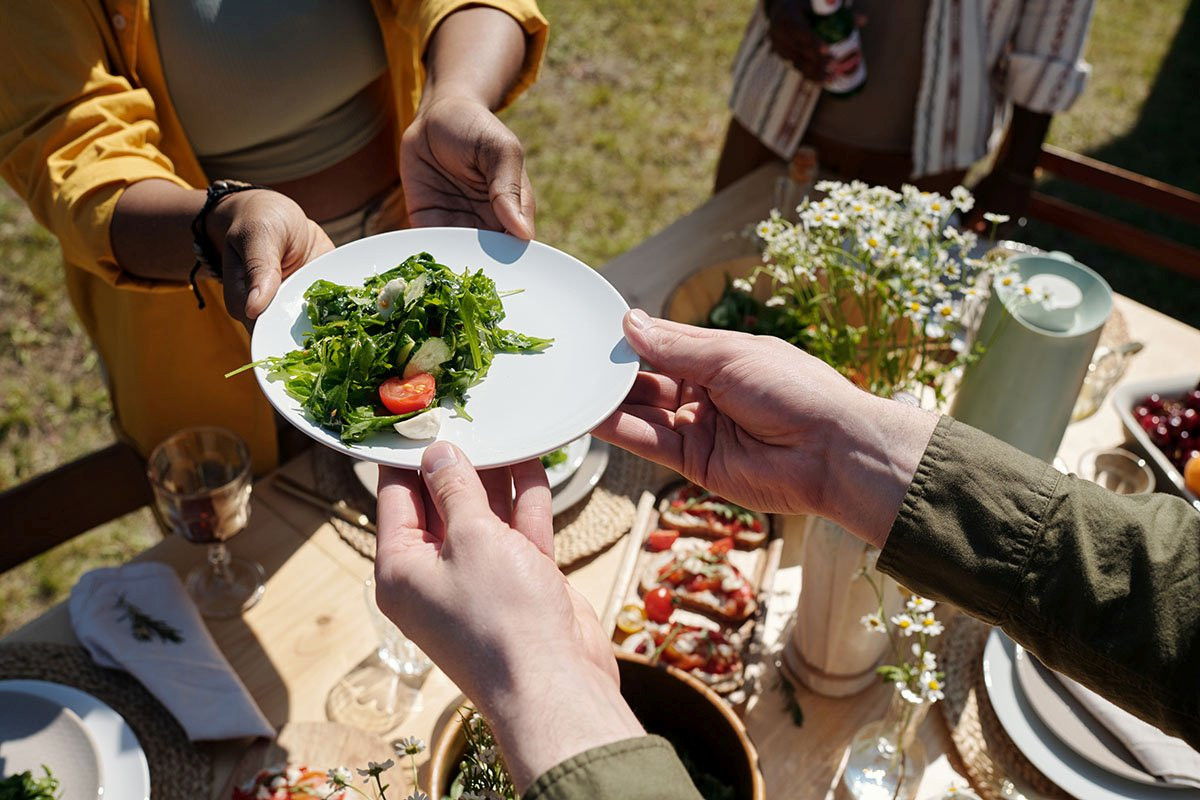 Zdravý obed na dovolenke